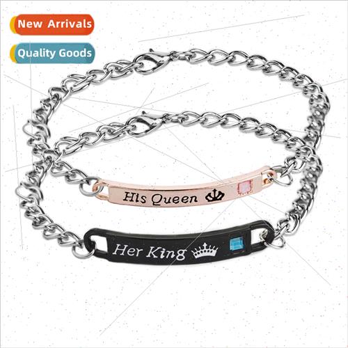 Europe Uned States fashion couple bracelet Her king His quee