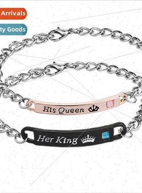 Europe Uned States fashion couple bracelet Her king His quee