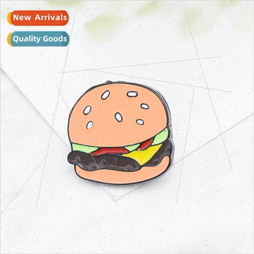 New Korean  fashion cartoon cute burger brooch students scho