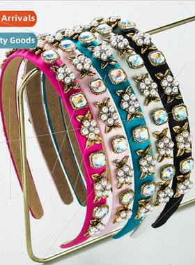 Hair bands new baroque retro glass diamonds versatile headba