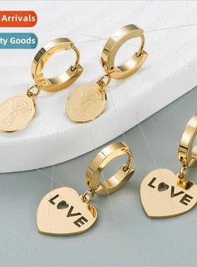 Korean fashion nd simple love heart-shaped Virgin Mary lette