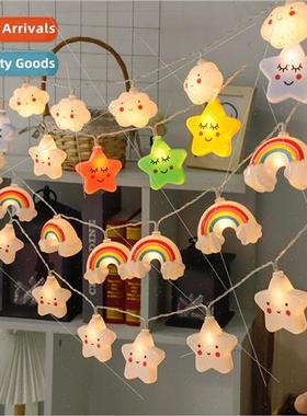 Led colorful lights string children bedroom tent arrangement