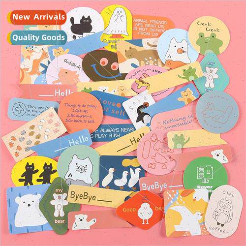 Ins wind cartoon label stickers cute little animals smiley w