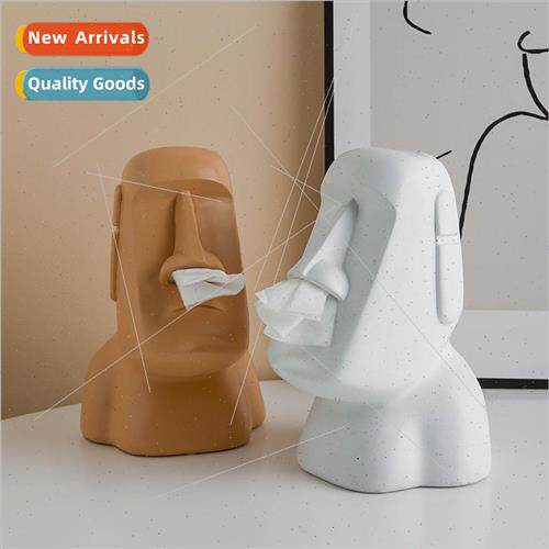 Moai stone statue island portra stone paper towel drawer pap