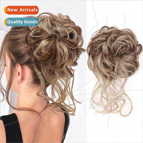 Wig Ring Messy Long Beard Hair Ring Ponytail Lazy Cocktail H