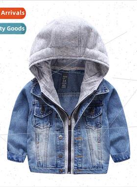Spring  childrens clothing boys children fake 2 pieces boys