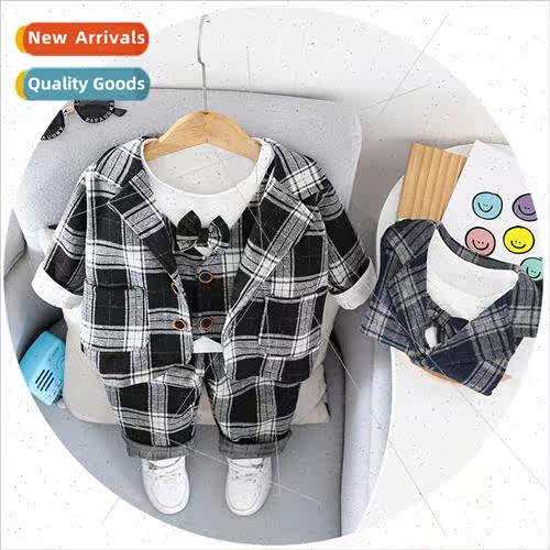 Boys suit long-sleeved three-piece spring and fall fashion g
