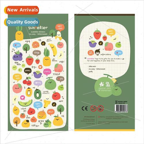 Korea foam 1005 fru food cute stickers cell phone handbook s