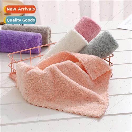 Coral velvet square towel absorbent towel household hand tow