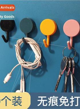10 pack round hooks -marking adhesive hooks wall storage no-