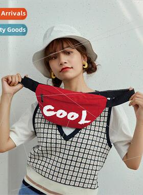 Fashion Ladies Waist Bag Red Chest Bag Men Cool Cool Handsom