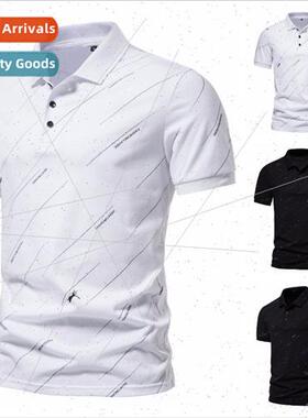 2022 Europe code men business casual leopard print short-sle