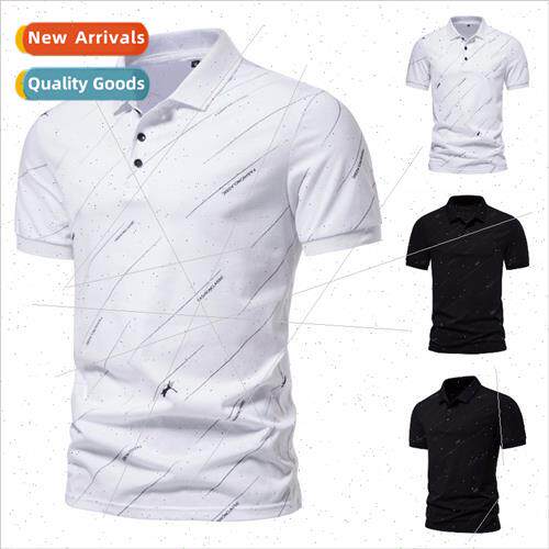 2022 Europe code men business casual leopard print short-sle
