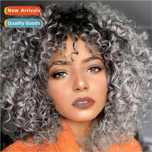 Wigs Europe Women Short Curly Hair Exploding Head Chemical F