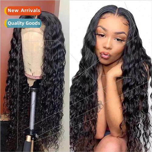 Europe Wigs Black Medium Length Curly African  Head Wigs Che
