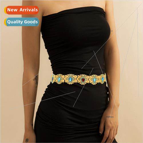new colorful irregular diamond waist chain fashion simple as