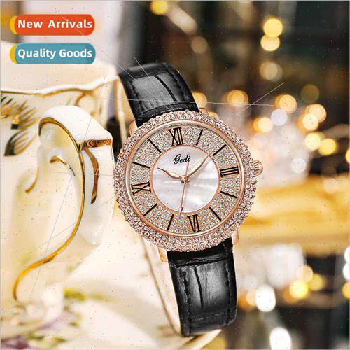 Goldie Korean fashion full star watch women leather belt mot