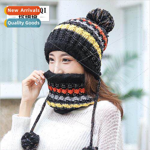 winter hat cute hanging long ball warm wool cap ladies color