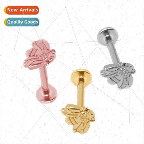 Europe Stainless Steel Piercing Jewelry Bee p Staple p Ring