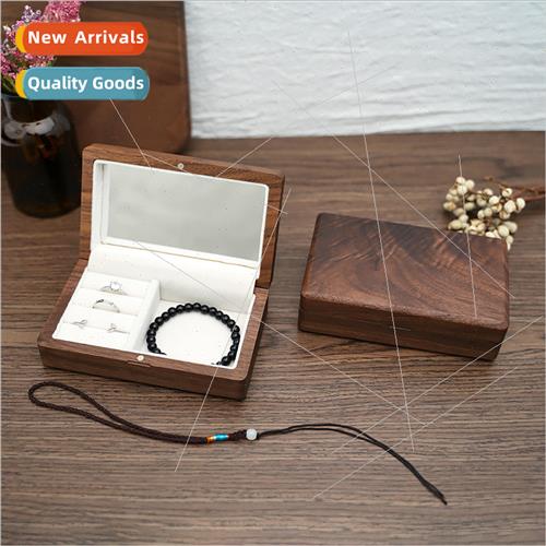 Black walnut jewelry portable carry-on organizer high-grade