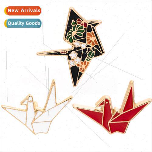 Thousand paper cranes brooch ins tide female cute Japan badg