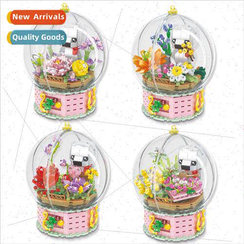 D003 building blocks crystal ball music box eternal flower a