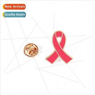 Premium mple Lapel Brooch Red Fashion Alloy Ribbon Design