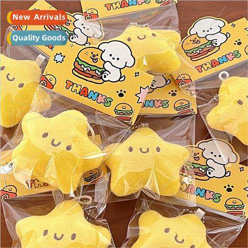 Cute girl plush star doll pendant squeaky doll keychain acce
