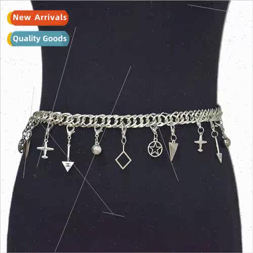 Korea Fashion mple Double Row Metal Waist Chain Women Person