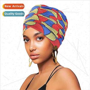 African Print Long Tail Wrap Scarf Scarf Wrap Hat Stch Cotto