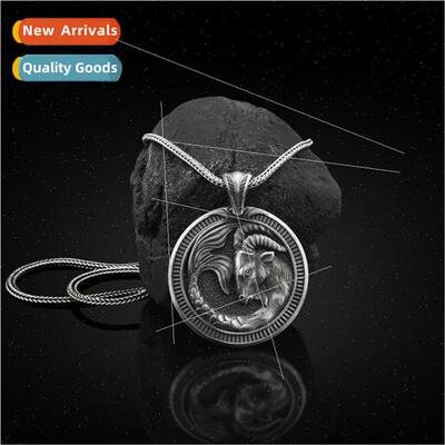 Capricorn handmade tanium steel men charm necklace Europe in