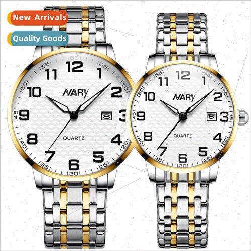Classic mple Senior Couple Watches Men Women Waterproof Cale