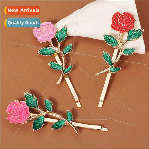 Adult children headdress three-color oil drop rose one word