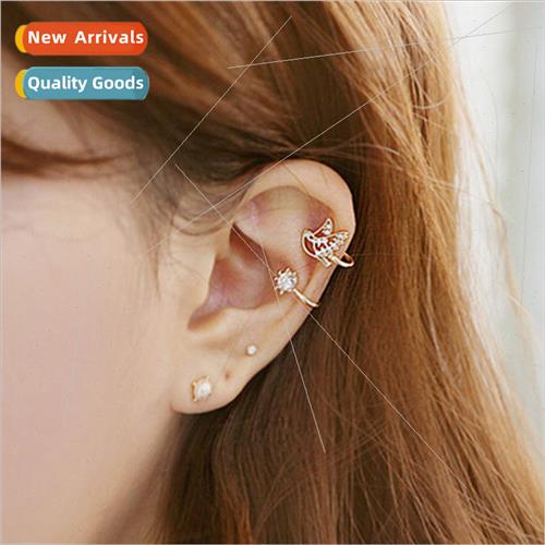 C541 Korean earrings Korea super cute bird rhinestone ear cl