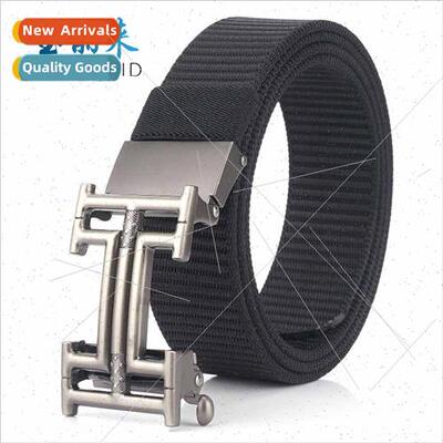 New toothless automatic buckle belt men breathable quick-dry