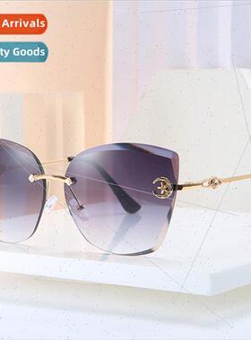 17272 cut edge sunglasses 适用women 2020 cat eye stars diamo
