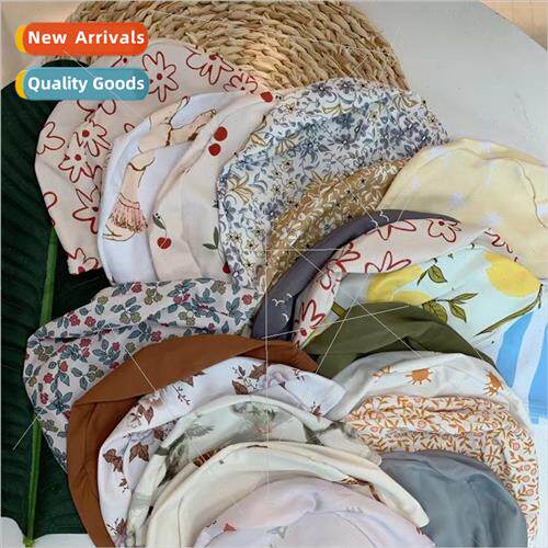 childrens printed baby swimming pool cloth swim cap hat ins