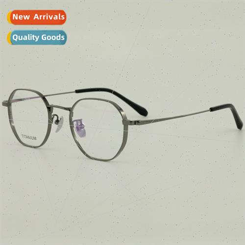 Pure tanium eyeglasses frame male high myopia glasses female