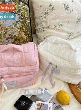 ins wind candy color flower makeup bag teenage girls large c