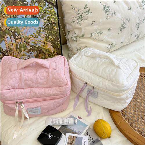 ins wind candy color flower makeup bag teenage girls large c