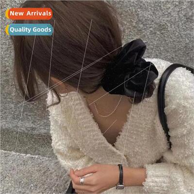 Black high-grade sense retro small incense velvet head ring