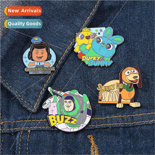 Toy Story brooch cartoon doll universal anti-glare buckle pi
