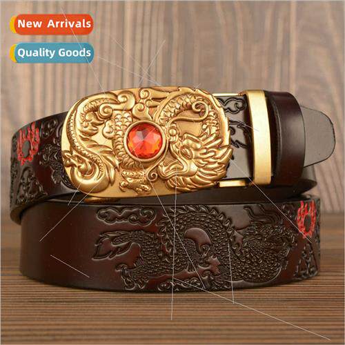 Dragon spting jewelry stone automatic buckle men belt ethnic