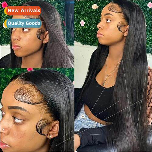 Europe ladies fashion wig front lace 13*4 long wig head cove