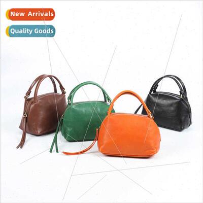 2024 new handmade leather bag translucent dyeing waxed leath