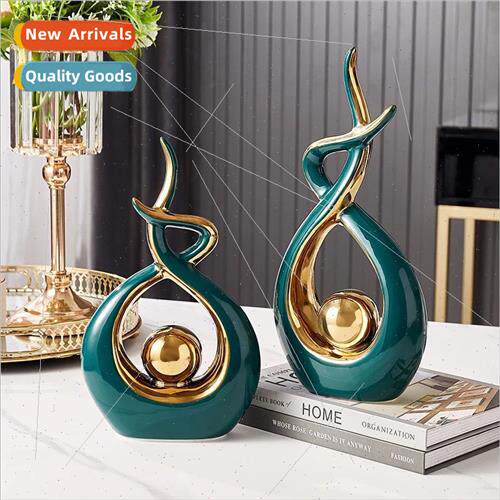 Modern ceramic ornaments living room entrance TV cabinet cre