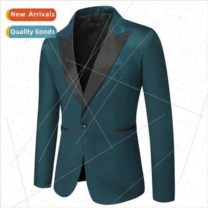 Men su 2023 autumn winter new casual one-button solid color