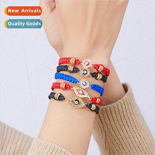 Europe new fashion retro diamonds Devil Eye Braided Bracelet