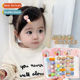 Girls hair clips infant full wrap cloth sweat hair clip Kore
