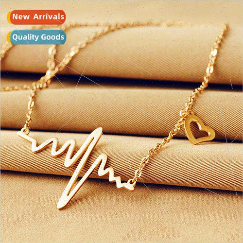 fashion creative jewelry simple wild electrocardiogram neckl